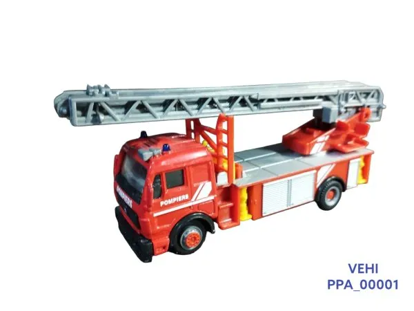 Camion de pompier avec échelle télescopique