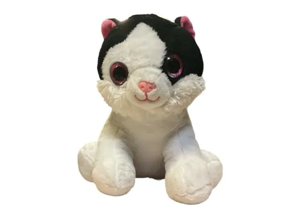 Peluche chat grands yeux