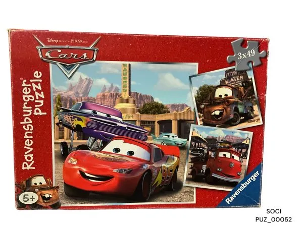 3 puzzles cars