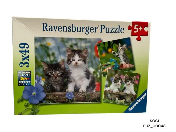 3 puzzles chatons mignons