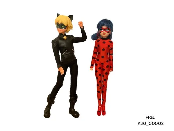 Figurines Miraculous Ladybug et Chat noir – 26 cm