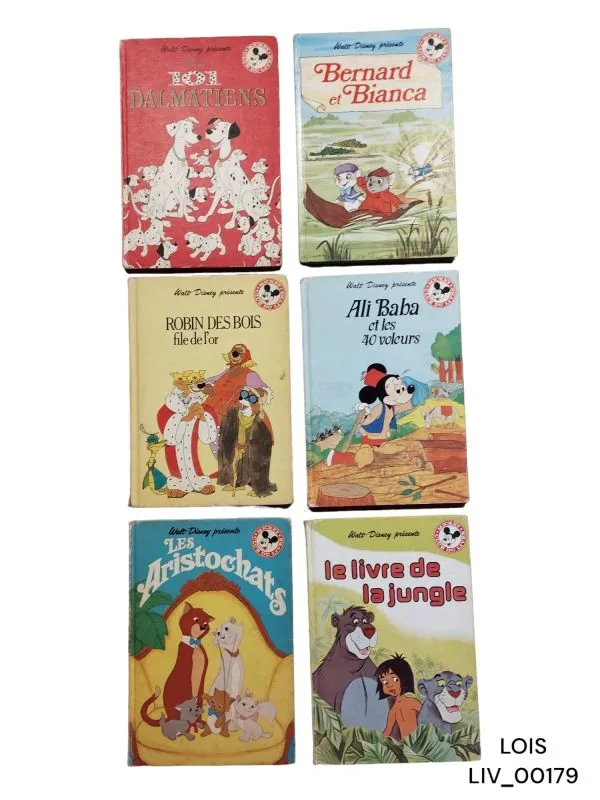 Lot de 6 livres Disney anciens